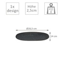 Assiette 19cm Black Onyx | Val-Enza | Tokyo Design