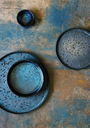 Assiette 26cm Blue Phobos | Val-Enza | Le Coq Porcelaine