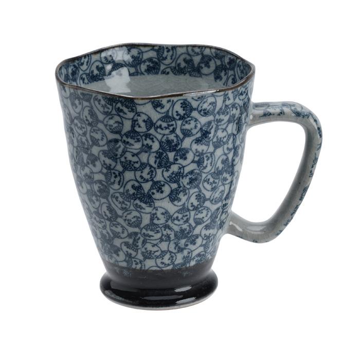 Japanese Mug Ø9xH11cm Blue Grey