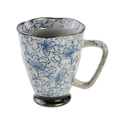 [VE8896] Japanese Mug Ø9xH11cm Blue Grey